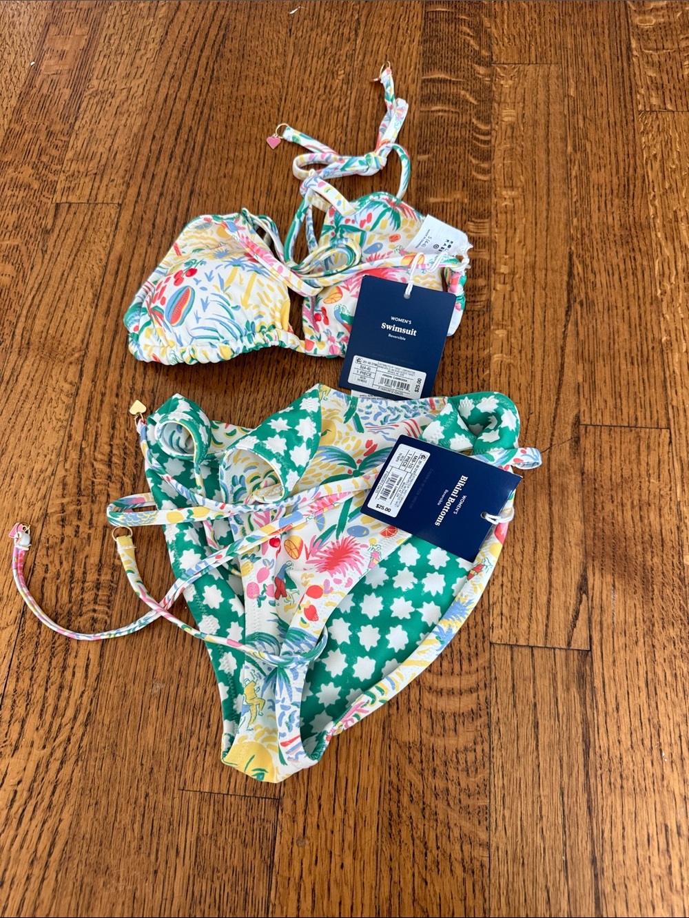 Reversible Two-Piece Swimsuit roller rabbit x Target collab NWT